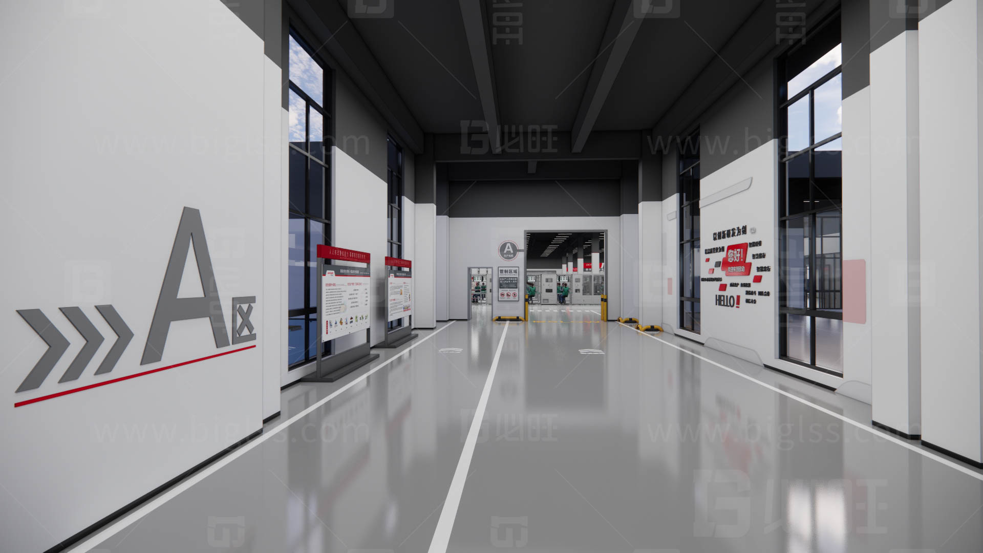 工廠目視化，車間目視化，目視化設計，工業空間設計，必旺目視化