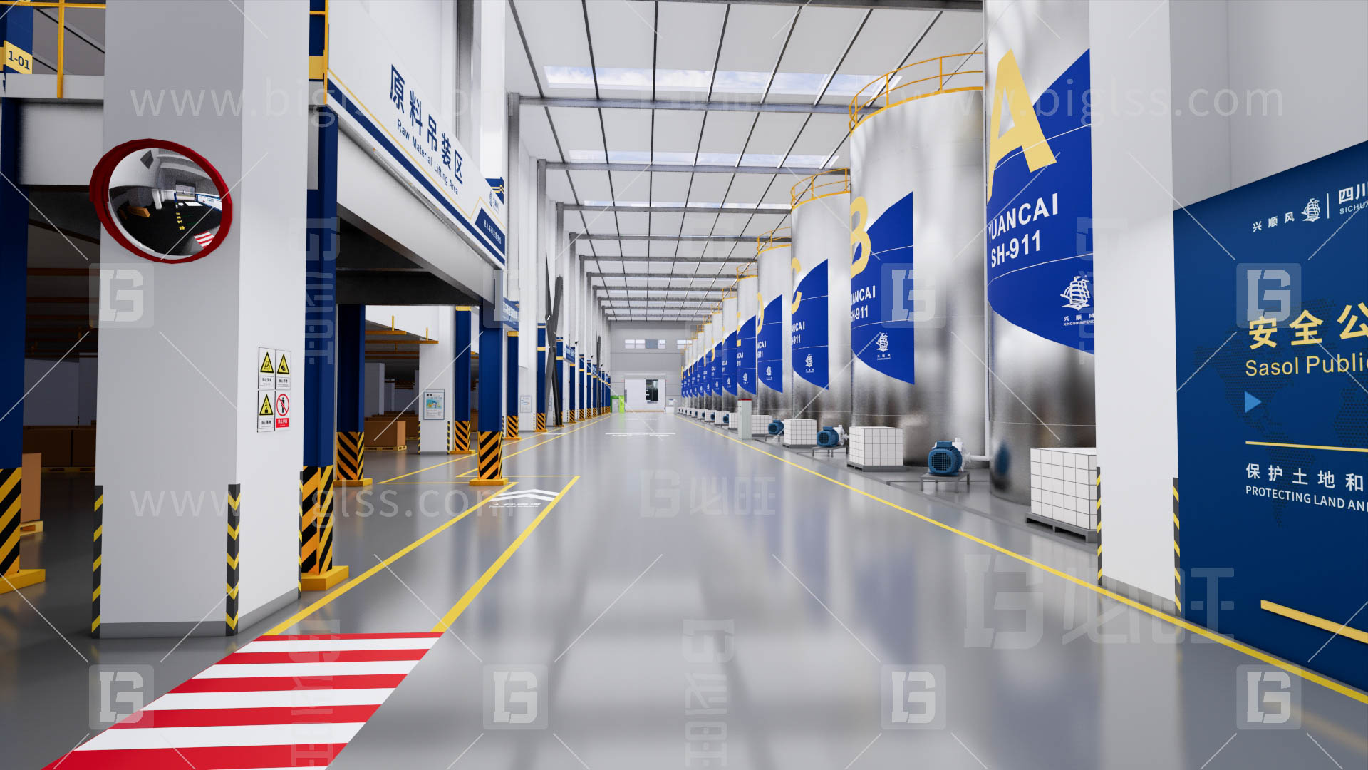 工廠目視化，車間目視化，目視化設計，工業空間設計，必旺目視化