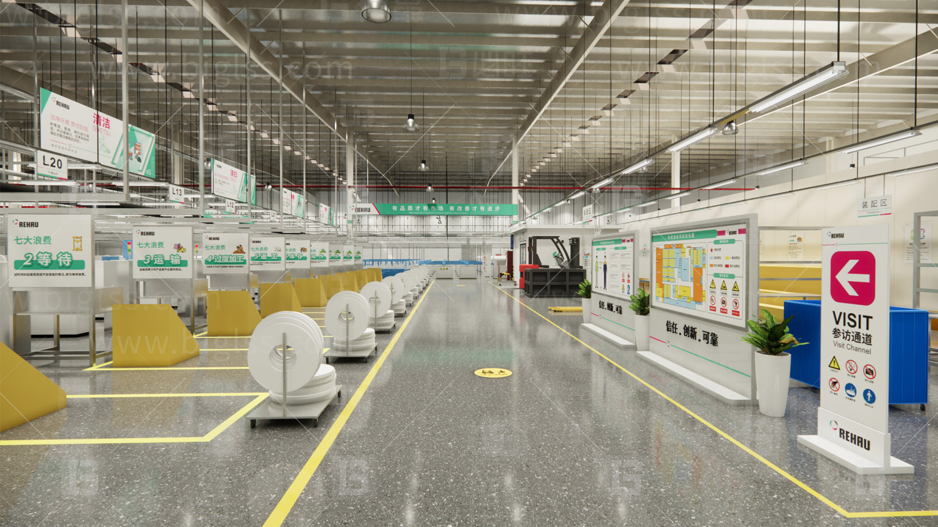 工廠目視化，車間目視化，目視化設計，工業空間設計，必旺目視化